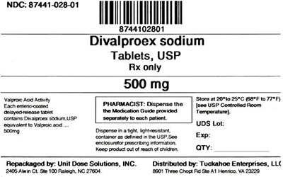Divalproex Sodium 500 mg (8744102801 Divalproex Sodium 500 mg)